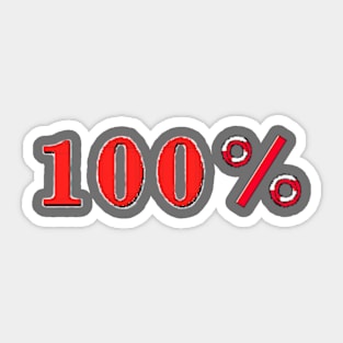 100 % percent Sticker